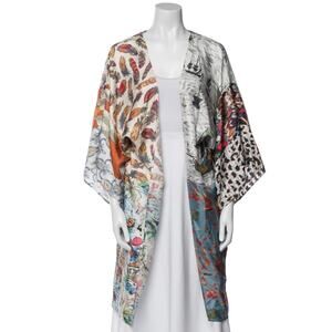 La Prestic Ouiston Patchwork Print Kimono Jacket – Luxury Designer Boho
